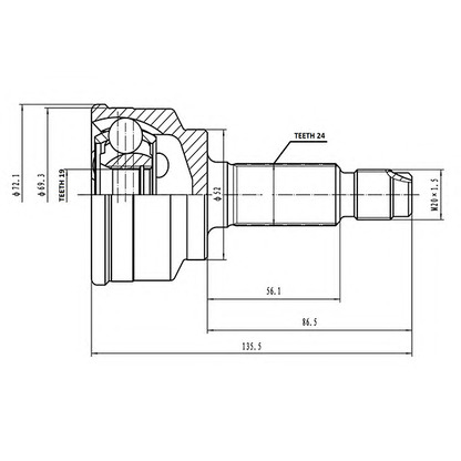 Photo Joint Kit, drive shaft AYWIPARTS AW1510078