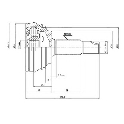 Photo Joint Kit, drive shaft AYWIPARTS AW1510118