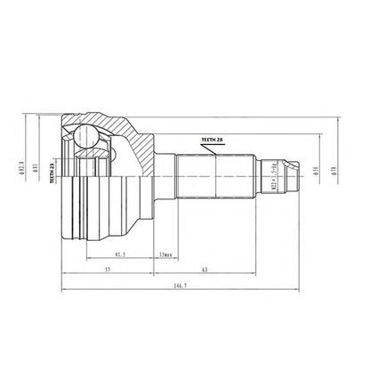 Photo Joint Kit, drive shaft AYWIPARTS AW1510122