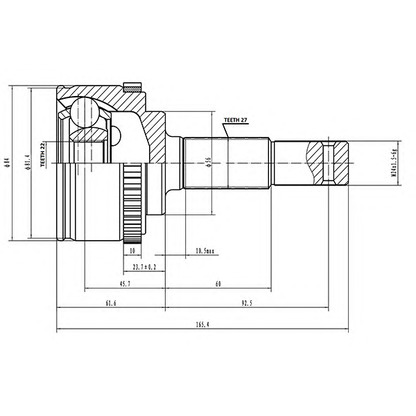 Zdjęcie Zestaw przegubu, półoż napędowa AYWIPARTS AW1510129A