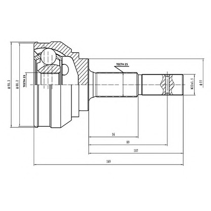 Photo Jeu de joints, arbre de transmission AYWIPARTS AW1510143