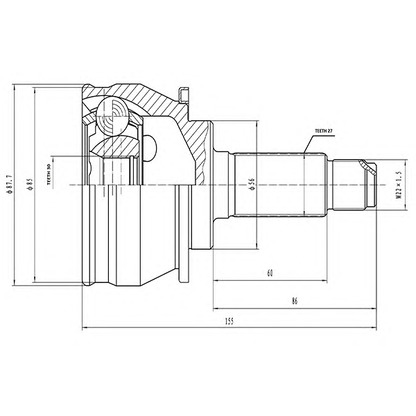 Foto Juego de articulación, árbol de transmisión AYWIPARTS AW1510217