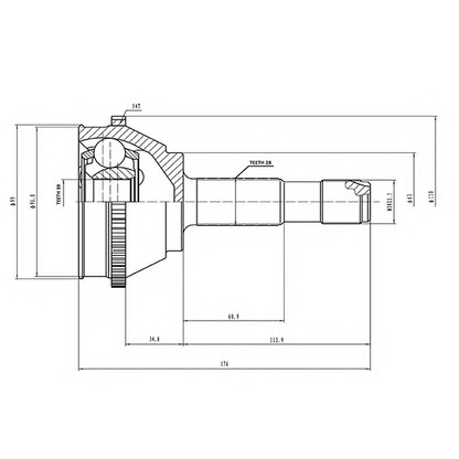 Foto Kit giunti, Semiasse AYWIPARTS AW1510706A