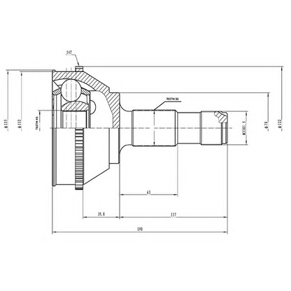 Photo Jeu de joints, arbre de transmission AYWIPARTS AW1511124A