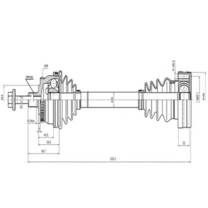 Foto Árbol de transmisión AYWIPARTS AW1530729A