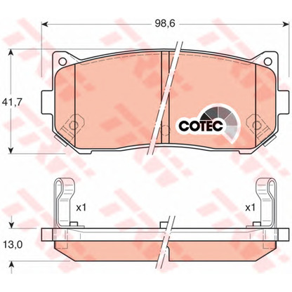 Photo Brake Pad Set, disc brake Dr!ve+ DP1010100228