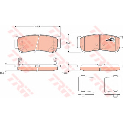 Photo Brake Pad Set, disc brake Dr!ve+ DP1010100152