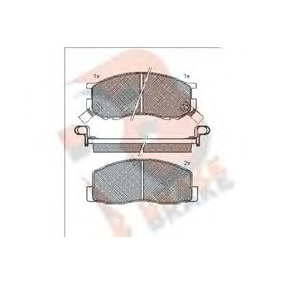 Photo Kit de plaquettes de frein, frein à disque R BRAKE RB0524