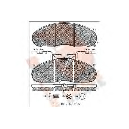 Zdjęcie Zestaw klocków hamulcowych, hamulce tarczowe R BRAKE RB0994