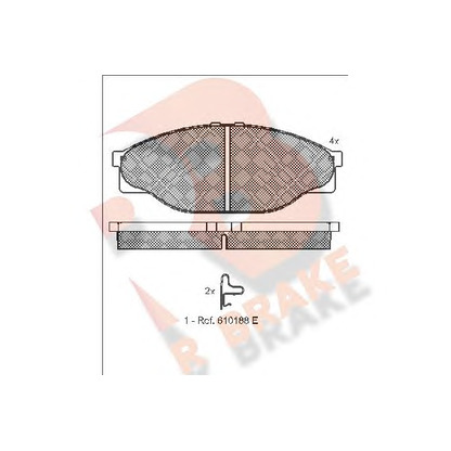 Photo Kit de plaquettes de frein, frein à disque R BRAKE RB1010