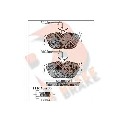 Foto Kit pastiglie freno, Freno a disco R BRAKE RB1046700