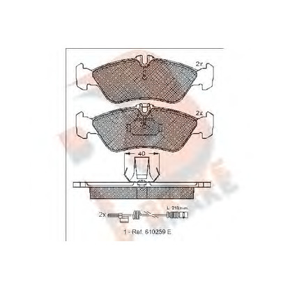 Zdjęcie Zestaw klocków hamulcowych, hamulce tarczowe R BRAKE RB1103