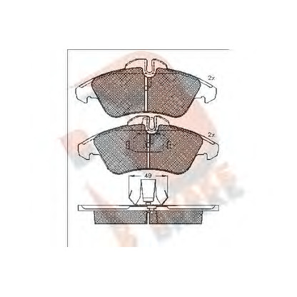 Zdjęcie Zestaw klocków hamulcowych, hamulce tarczowe R BRAKE RB1104046