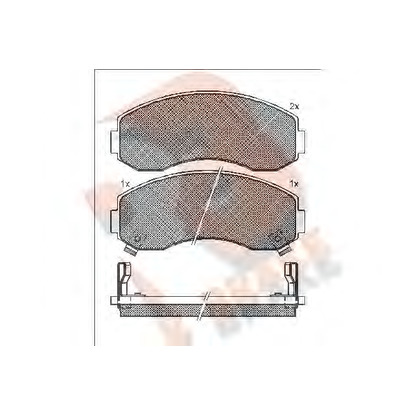 Photo Kit de plaquettes de frein, frein à disque R BRAKE RB1224