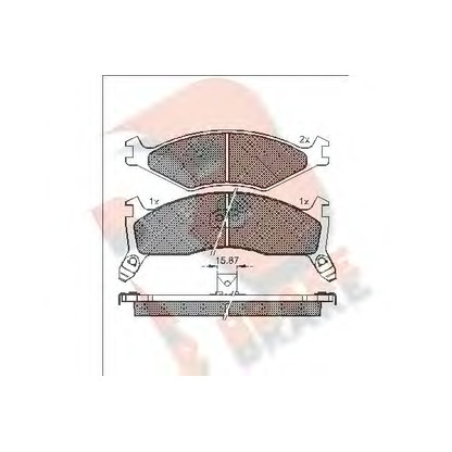 Zdjęcie Zestaw klocków hamulcowych, hamulce tarczowe R BRAKE RB1270205