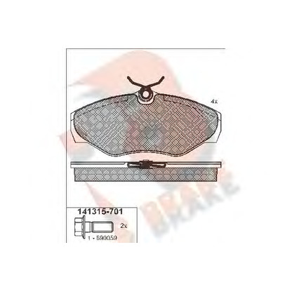 Zdjęcie Zestaw klocków hamulcowych, hamulce tarczowe R BRAKE RB1315701