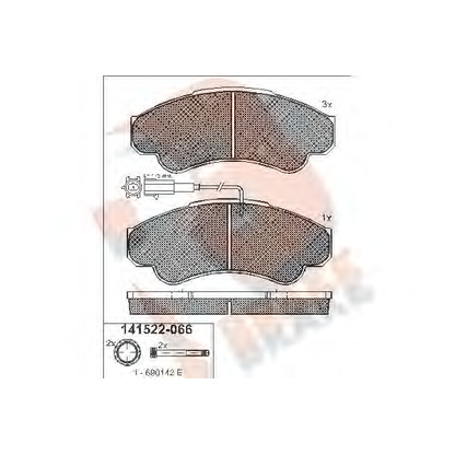 Photo Brake Pad Set, disc brake R BRAKE RB1522