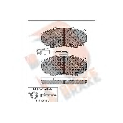 Photo Brake Pad Set, disc brake R BRAKE RB1523066