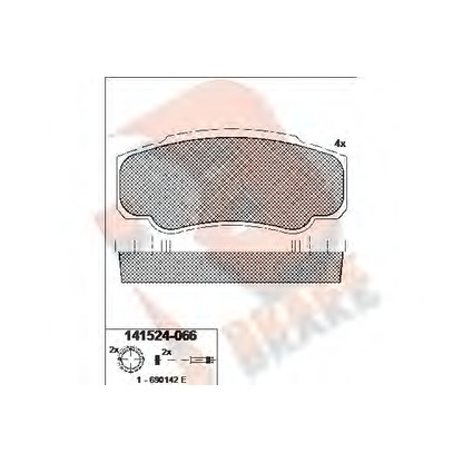 Фото Комплект тормозных колодок, дисковый тормоз R BRAKE RB1524