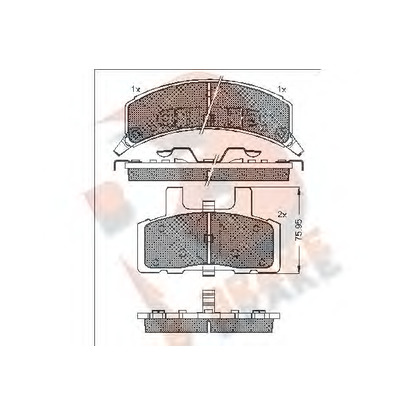Photo Kit de plaquettes de frein, frein à disque R BRAKE RB1563