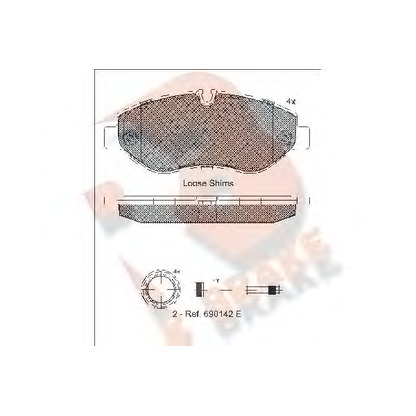 Photo Brake Pad Set, disc brake R BRAKE RB1786