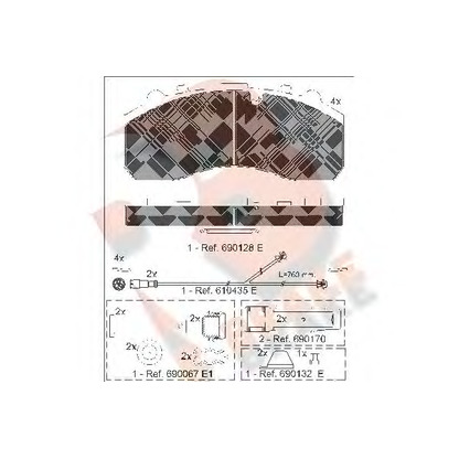 Photo Brake Pad Set, disc brake R BRAKE RB1194225