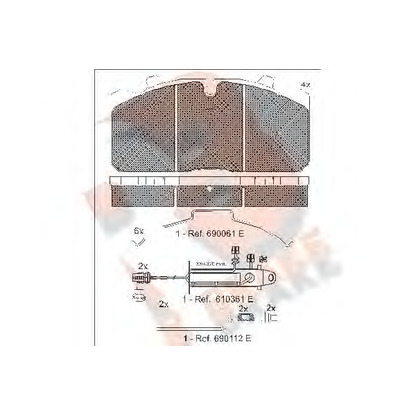 Photo Kit de plaquettes de frein, frein à disque R BRAKE RB1253124