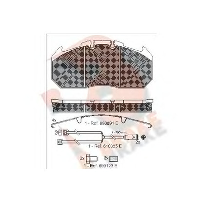 Zdjęcie Zestaw klocków hamulcowych, hamulce tarczowe R BRAKE RB1405120