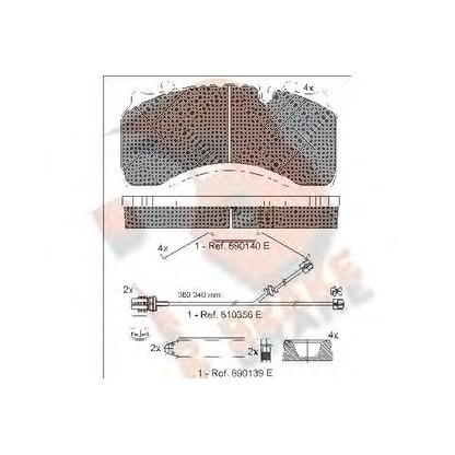 Photo Kit de plaquettes de frein, frein à disque R BRAKE RB1430124