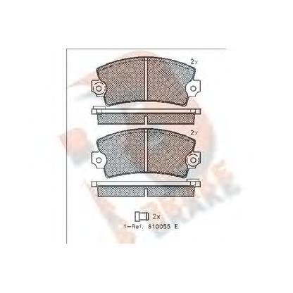 Фото Комплект тормозных колодок, дисковый тормоз R BRAKE RB0102