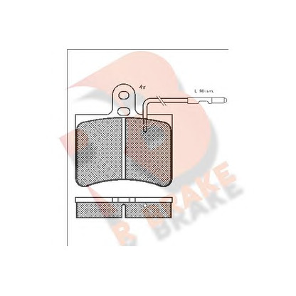 Фото Комплект тормозных колодок, дисковый тормоз R BRAKE RB0136