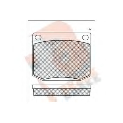Фото Комплект тормозных колодок, дисковый тормоз R BRAKE RB0176