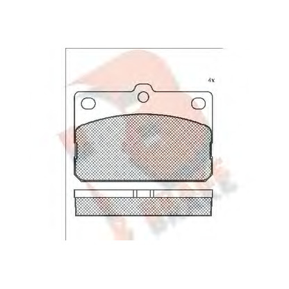 Фото Комплект тормозных колодок, дисковый тормоз R BRAKE RB0185