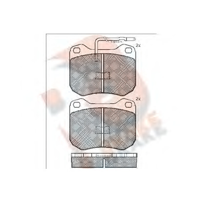 Zdjęcie Zestaw klocków hamulcowych, hamulce tarczowe R BRAKE RB0198