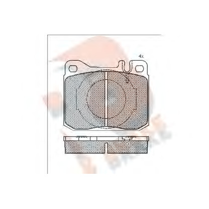Фото Комплект тормозных колодок, дисковый тормоз R BRAKE RB0324
