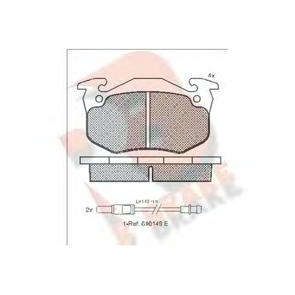 Photo Brake Pad Set, disc brake R BRAKE RB0457