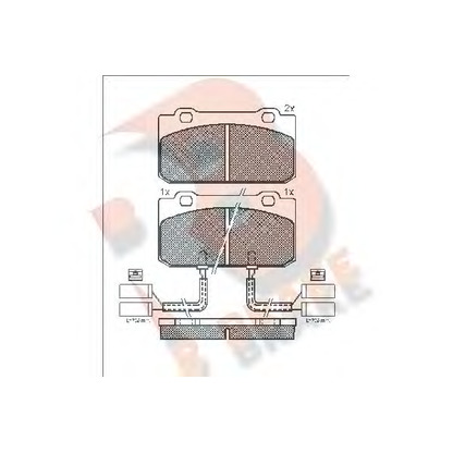 Photo Kit de plaquettes de frein, frein à disque R BRAKE RB0632