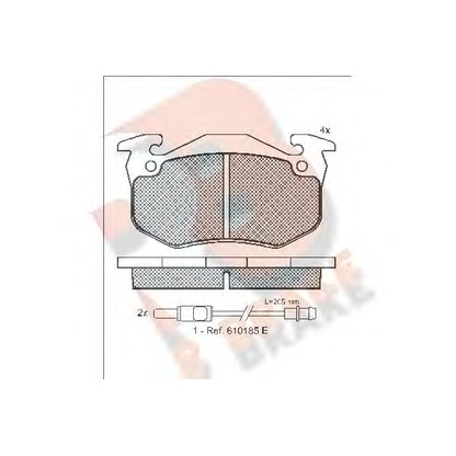 Foto Kit pastiglie freno, Freno a disco R BRAKE RB0723