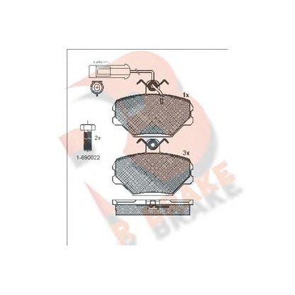 Zdjęcie Zestaw klocków hamulcowych, hamulce tarczowe R BRAKE RB0729203