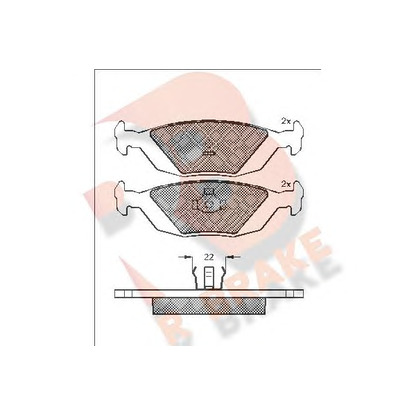 Photo Brake Pad Set, disc brake R BRAKE RB0775