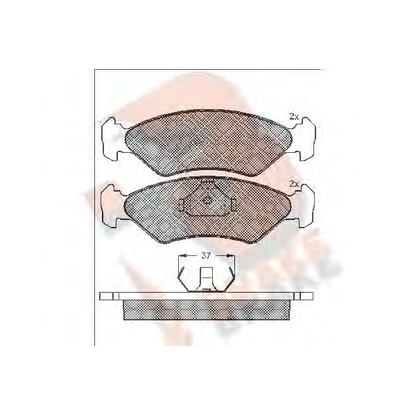 Photo Brake Pad Set, disc brake R BRAKE RB0776