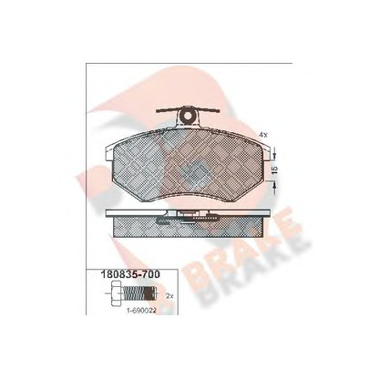 Photo Brake Pad Set, disc brake R BRAKE RB0835700