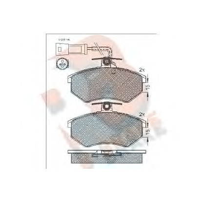 Фото Комплект тормозных колодок, дисковый тормоз R BRAKE RB0836