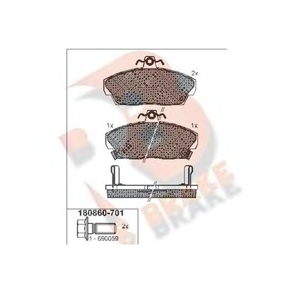 Foto Bremsbelagsatz, Scheibenbremse R BRAKE RB0860701