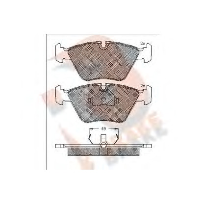 Foto Kit pastiglie freno, Freno a disco R BRAKE RB0883