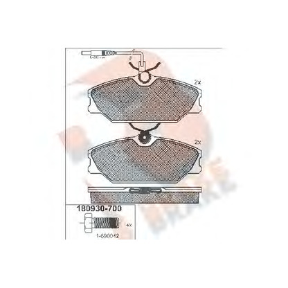 Foto Bremsbelagsatz, Scheibenbremse R BRAKE RB0930700