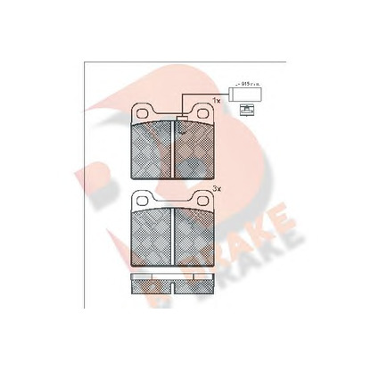 Foto Bremsbelagsatz, Scheibenbremse R BRAKE RB0947