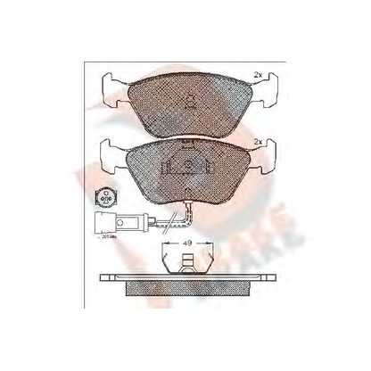 Foto Juego de pastillas de freno R BRAKE RB0954