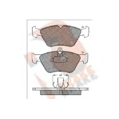 Photo Kit de plaquettes de frein, frein à disque R BRAKE RB0988