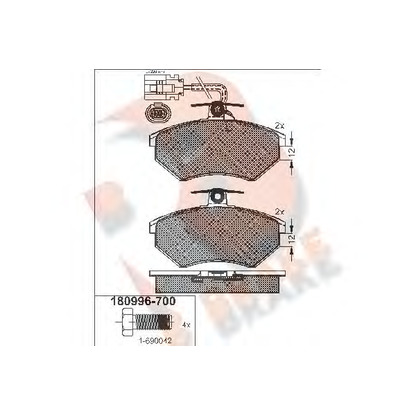 Zdjęcie Zestaw klocków hamulcowych, hamulce tarczowe R BRAKE RB0996700